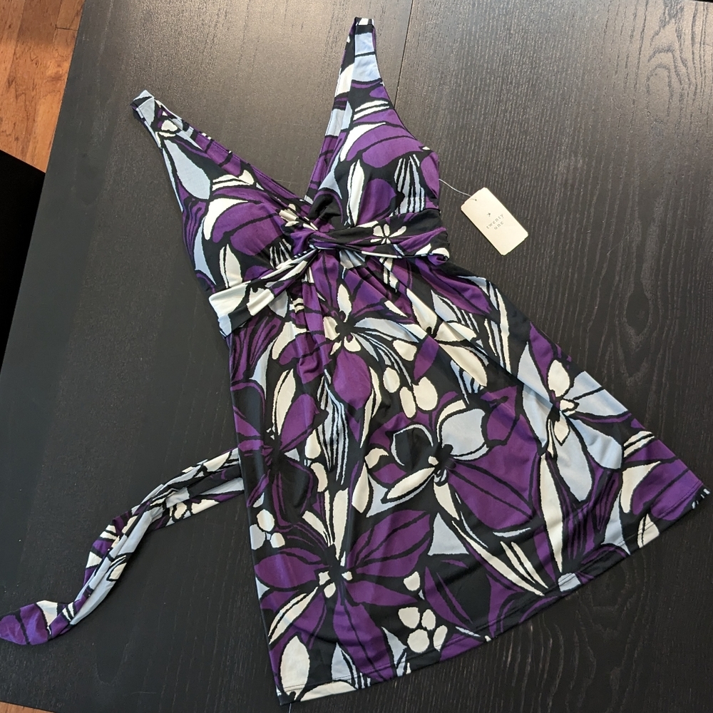 NWT S Forever 21 Purple silver tunic tank top